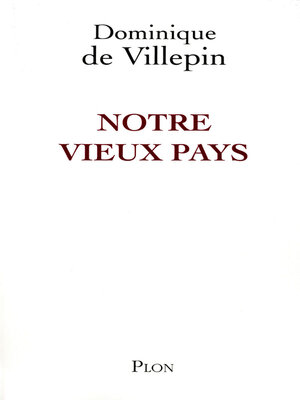 cover image of Notre vieux pays